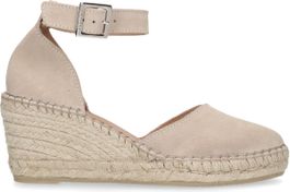 Beige suède sleehakken