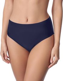 Bellivalini ms-vo-m72w dames zwembroek - zwemshorts - bikinibroekje - elastische tailleband - polyamide & elastaan - marineblauw (6007) - 48