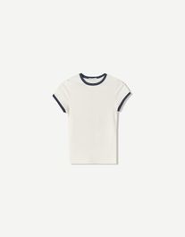 Bershka combi t-shirt met korte mouw dames m gebroken wit