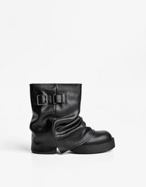 Bershka platte enkellaars met gesp dames 39 zwart