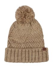 Bickley + mitchell muts met ingebreid patroon beige