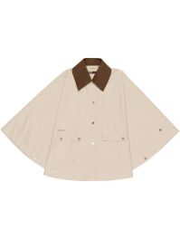 Bimba y lola geruite cape met afneembare kraag - beige