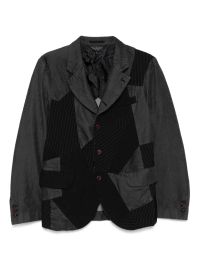 Black comme des garçons blazer met patchwork - zwart