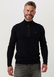Blauwe butcher of blue trui clifden halfzip