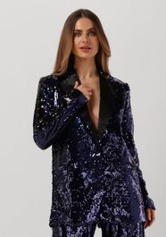 Blauwe colourful rebel blazer ayla sequins single breasted boyfriend blazer