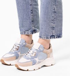 Blauwe denim sneakers
