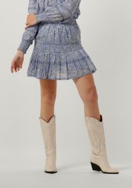 Blauwe neo noir minirok cosy s stencil flower skirt