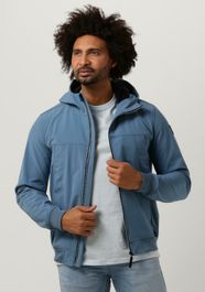 Blauwe purewhite jack softshell jacket with rubberbadge at sleeves
