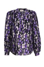 Blouse met all-over print