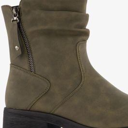 Blue box dames enkellaarsjes olijfgroen