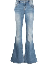 Blumarine low waist bootcut jeans - blauw - Blauw