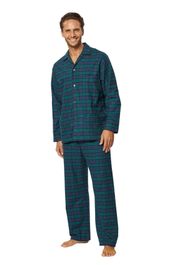 Bonsoir katoenen pyjama blauw geruit
