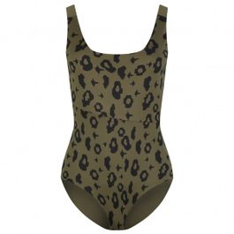 Boochen - women's langeoog swimsuit - badpak maat xs, olijfgroen