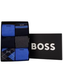 Boss black giftbox sokken 6-pack blauw-grijs-mix