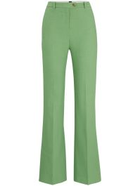 Boss flared pantalon - groen
