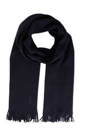 Boss sjaal albas met franjes donkerblauw