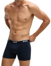 Boxershorts boss black 3-pack blauw grijs