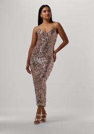 Bronzen neo noir maxi jurk lydia sequins dress