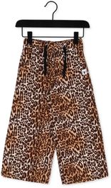 Bruine alix mini wide jeans kids woven leopard denim wide leg pants