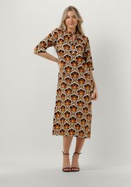 Bruine ana alcazar midi jurk 049561-3336