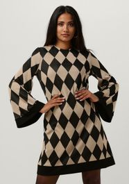 Bruine ana alcazar midi jurk 60s dress