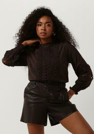 Bruine neo noir blouse katie embroidery blouse