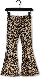Bruine salty stitch flared broek panter lover flared legging