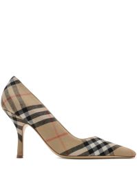 Burberry 90 mm dame geruite pumps - beige