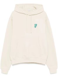 Burberry b shield hoodie met logoprint - wit