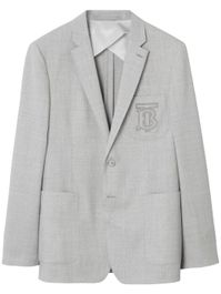 Burberry blazer met geborduurd logo - grijs