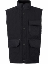 Burberry bodywarmer met diamantvormige vintage check voering - zwart