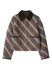 Burberry check gewatteerd jack - bruin