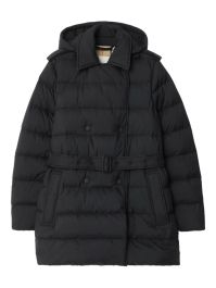 Burberry donsjack met capuchon - zwart
