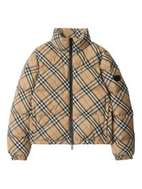 Burberry donsjack met vintage check-patroon - beige