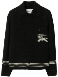 Burberry ekd wollen shirtjack - zwart