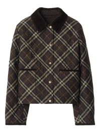 Burberry geruit gewatteerd jack - bruin