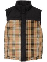 Burberry geruite bodywarmer - zwart