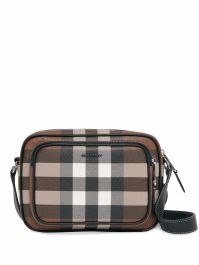 Burberry geruite messengertas - bruin