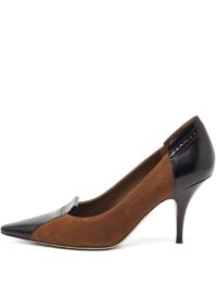 Burberry pre-owned 100 mm pumps met vlakken - bruin