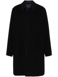 Burberry pre-owned 2000s wollen jas met uitgesneden kraag - blauw