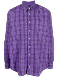 Burberry pre-owned 2010s pre-owned geruit overhemd - paars - Paars