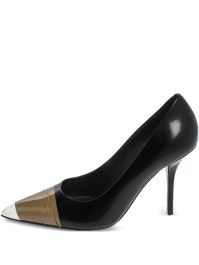 Burberry pre-owned 90 mm annalise lakleren pumps - zwart