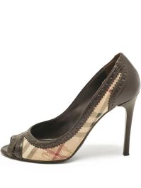Burberry pre-owned leren pumps - beige