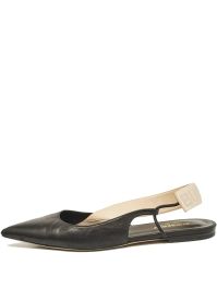 Burberry pre-owned leren slingback pumps - zwart