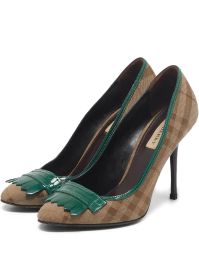 Burberry pre-owned pumps met franje detail en hak - bruin