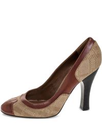 Burberry pre-owned pumps met hak - bruin