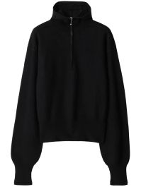 Burberry trui met halve rits - zwart