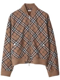 Burberry vintage check bomberjack met rits - beige