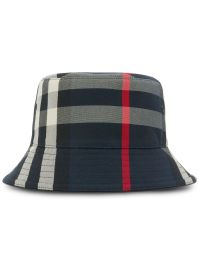 Burberry vissershoed met vintage ruit - blauw