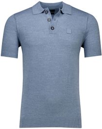 Butcher of blue polo korte mouw blauw
